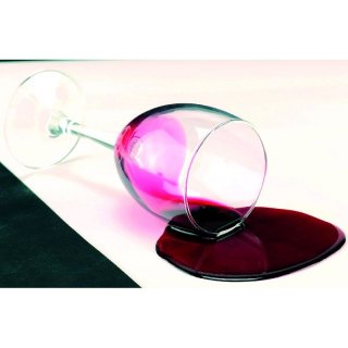 # Rotweinglas, täuschend echte Nachbildung, Füllung aus gehärtetem Kunststoff, Acryl, 24x11cm,  dunkelrot