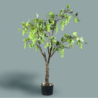 # Weintraubenbaum im Topf,Kunststoff, Kunstseide, --> Abmessung/Farbe: 140cm, grün