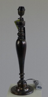 Basis für Lampenschirm, Alu roh/antik dunkel, 18x18x63cm