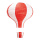 Hot-air balloon Stripes - Material: paper - Color: white/red - Size: Ø 40cm X 60cm