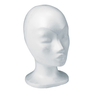 Damenkopf »Mona« Styropor Abmessung: 28x14cm, Kopfumfang 52cm Farbe: weiß #