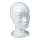 Damenkopf »Mona« Styropor     Groesse: 28x14cm, Kopfumfang 52cm - Farbe: weiß #