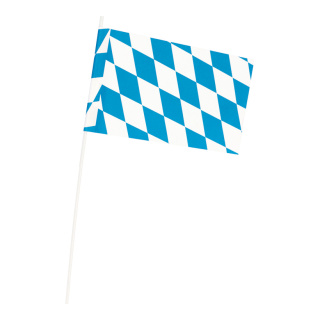 Fahne »Bavaria« Papier, mit Plastikstiel Abmessung: 12x22cm Farbe: blau/weiß #