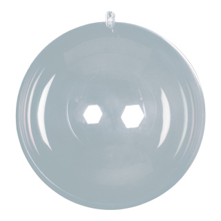 Boule plastique, 2 moitiés, pour remplir     Taille: Ø 8cm    Color: transparent