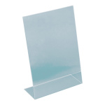 L-stand plexiglass     Size: A4, 30x21x8cm    Color: clear