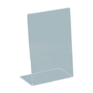 L-Aufsteller Plexiglas Größe:A6, 15x10,5x5cm Farbe: klar    #