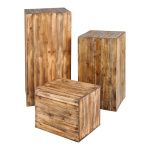 Platforms 3pcs./set - Material: open bottom wood nested -...