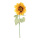 Sonnenblume Kunstseide, Blätter beflockt     Groesse: Ø 50cm, 130cm - Farbe: gelb/natur