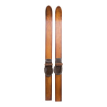 Ski en bois 2pcs./set antique Color: brun/argent Size:...