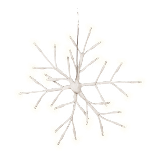 Schneeflocke, 30LEDs, Größe:  Farbe: weiß/warm weiß