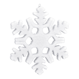Flocon de neige  polystyrène (avec attache) Color: blanc Size: 20x20cm