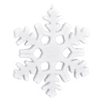 Schneeflocke Styrofoam Größe:20x20cm,  Farbe: weiß