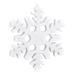 Schneeflocke Styrofoam Größe:30x30cm,  Farbe: weiß