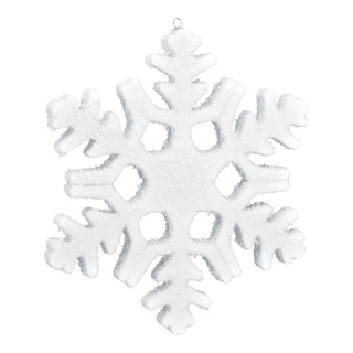 Flocon de neige  polystyrène (avec attache) Color: blanc Size: 40x40cm