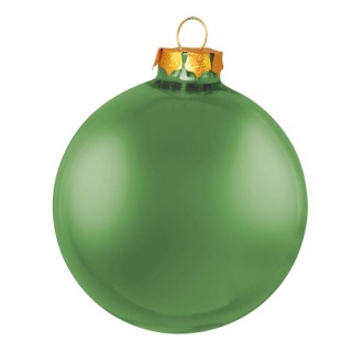 Weihnachtskugeln, grün matt, 6 St./Blister, aus Glas Größe: Ø 6cm, Farbe: mattgrün   #
