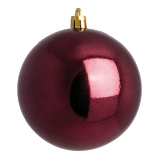 Weihnachtskugel-Kunststoff  Größe:Ø 8cm,  Farbe: bordeaux glänzend