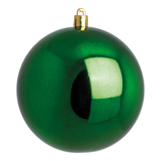 Weihnachtskugel-Kunststoff  Größe:Ø 8cm,  Farbe: grün glänzend
