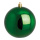 Weihnachtskugeln, grün glänzend  Abmessung: Ø 8cm, 6 St./Blister