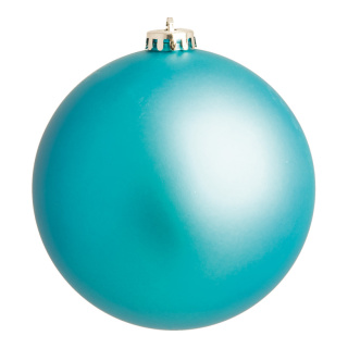 Weihnachtskugel-Kunststoff  Größe:Ø 8cm,  Farbe: aqua matt