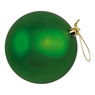 Weihnachtskugel, mattgrün, 6Stck./Blister, nahtlos, matt, Größe:Ø 8cm,  Farbe: mattgrün