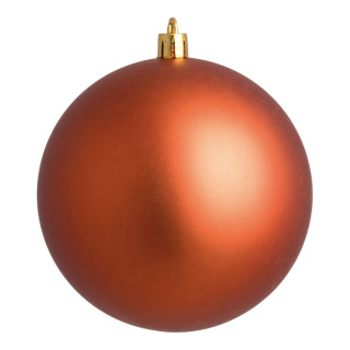 Boule de Noël cuivre  mat plastique Color: cuivre mat Size: Ø 14cm