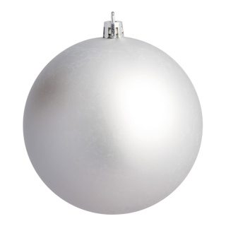 Weihnachtskugel-Kunststoff  Größe:Ø 8cm, 6 St./Blister  Farbe: silber matt