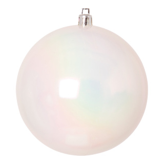 Weihnachtskugel-Kunststoff  Größe:Ø 10cm,  Farbe: perlmutt glänzend