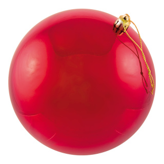 Weihnachtskugel, rot, 12Stck./Blister, nahtlos, glänzend, Größe:Ø 6cm,  Farbe: rot