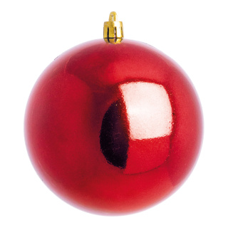 Weihnachtskugel-Kunststoff  Größe:Ø 10cm,  Farbe: rot glänzend