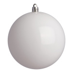 Boule de Noël blanc  brillant plastique Color: blanc...