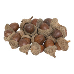Acorns, 36pcs./blister, natural material, Size:; Color:brown