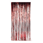 Fadenvorhang Metallfolie Größe:100x200cm,  Farbe: rot