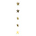 Foil star chain 12-fold - Material: metal foil - Color: gold - Size: ca. Ø 9cm X 200cm