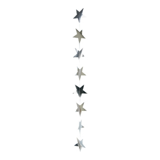 Foil star chain 12-fold - Material: metal foil - Color: silver - Size: ca. Ø 9cm X 200cm