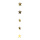 Foil star chain 15-fold - Material: metal foil - Color: gold - Size: ca. Ø 8cm X 200cm