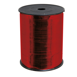 Ruban cadeau  110-120my plastique-PP Color: rouge Size: 5mm breit X 450m