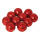 Boules de Noel avec glitter 24pcs./blister polystyrène Color: rouge Size: Ø 3cm