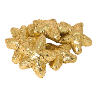 Glittersterne 50Stck./Blister, Styropor Größe:Ø 3,5cm Farbe:gold