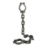 Chain with handcuffs  - Material: plastic - Color: grey -...