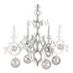Chandelier with balls 4 arms - Material: with glitter...