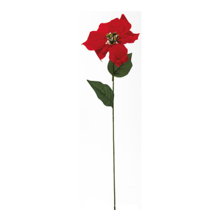 Poinsettia sur tige  soie artificielle Color: rouge/vert Size: Ø 20cm X 70cm