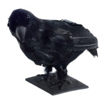 Raven,  styrofoam, feathers, plastic, Size:;27x12x18cm,...