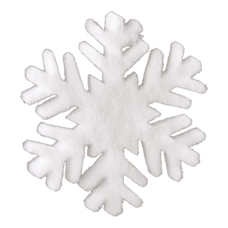Schneeflocke aus 2cm Schneematte Abmessung: Ø 17cm Farbe: weiß