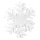 Schneeflocke aus 2cm Schneematte     Groesse:Ø 29cm    Farbe:weiß   Info: SCHWER ENTFLAMMBAR
