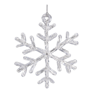 Snowflake  - Material: with hanger plastic - Color: clear - Size: Ø 10cm