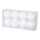 Boules de neige 8pcs./blister avec suspension polystyrène Color: blanc Size: Ø 4cm