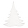 Sapin de neige paquet de 10 en ouate de neige 2cm ignifugé Color: blanc Size: Ø 29cm