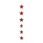 Sisal star garland 6-fold - Material: sisal - Color: red...