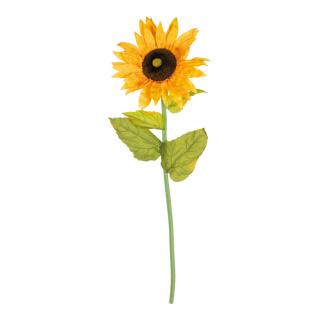 Sonnenblume am Stiel Kunstseide Größe:Blüte Ø 35cm, 100cm Farbe: grün/gelb    #