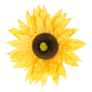 Sonnenblumenkopf Kunstseide Größe:Ø 35cm Farbe: grün/gelb    #